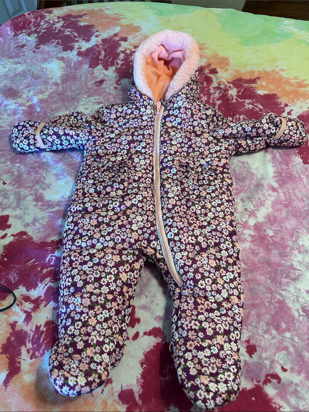 Kenzie girl baby snowsuit